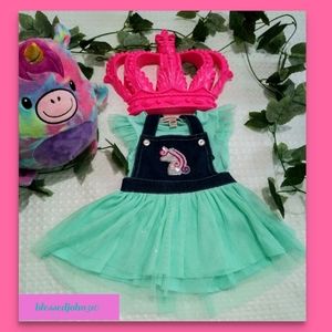 Nanette Lepore girls Dress NWT Blue Unicorn